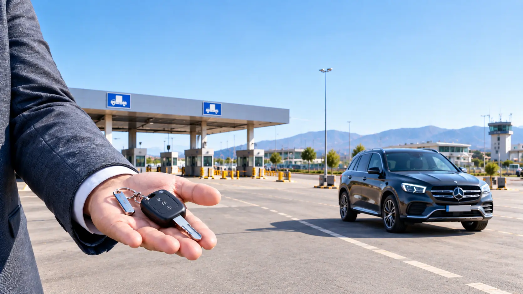Clés devant le poste de contrôle ISAS