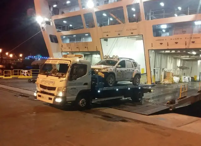 Passage de camion-bateau ISAS